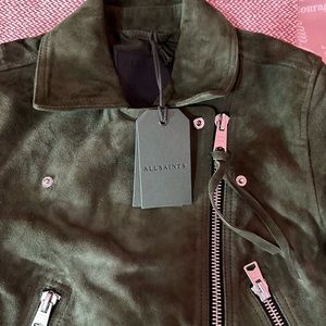 All Saints suede dalby crop size 2 new with tag